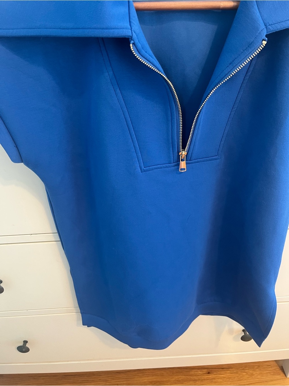 SSYS Royal Blue Half-Zip Short Sleeve Top - Picture 3 of 5